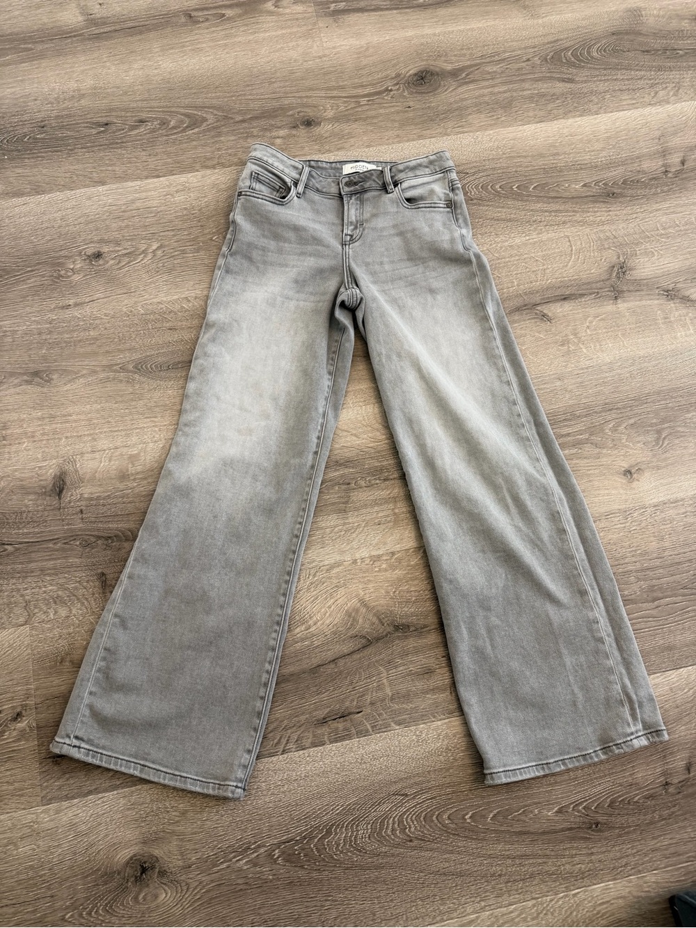 Hidden Nori Jeans Size 26 Gray Mid Rise Extra Wide Leg Stretch Denim